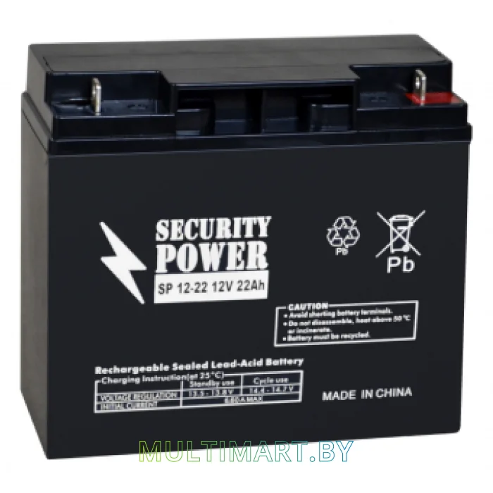 Аккумулятор для ИБП Security Power SP 12-22 (12В/22 А·ч)